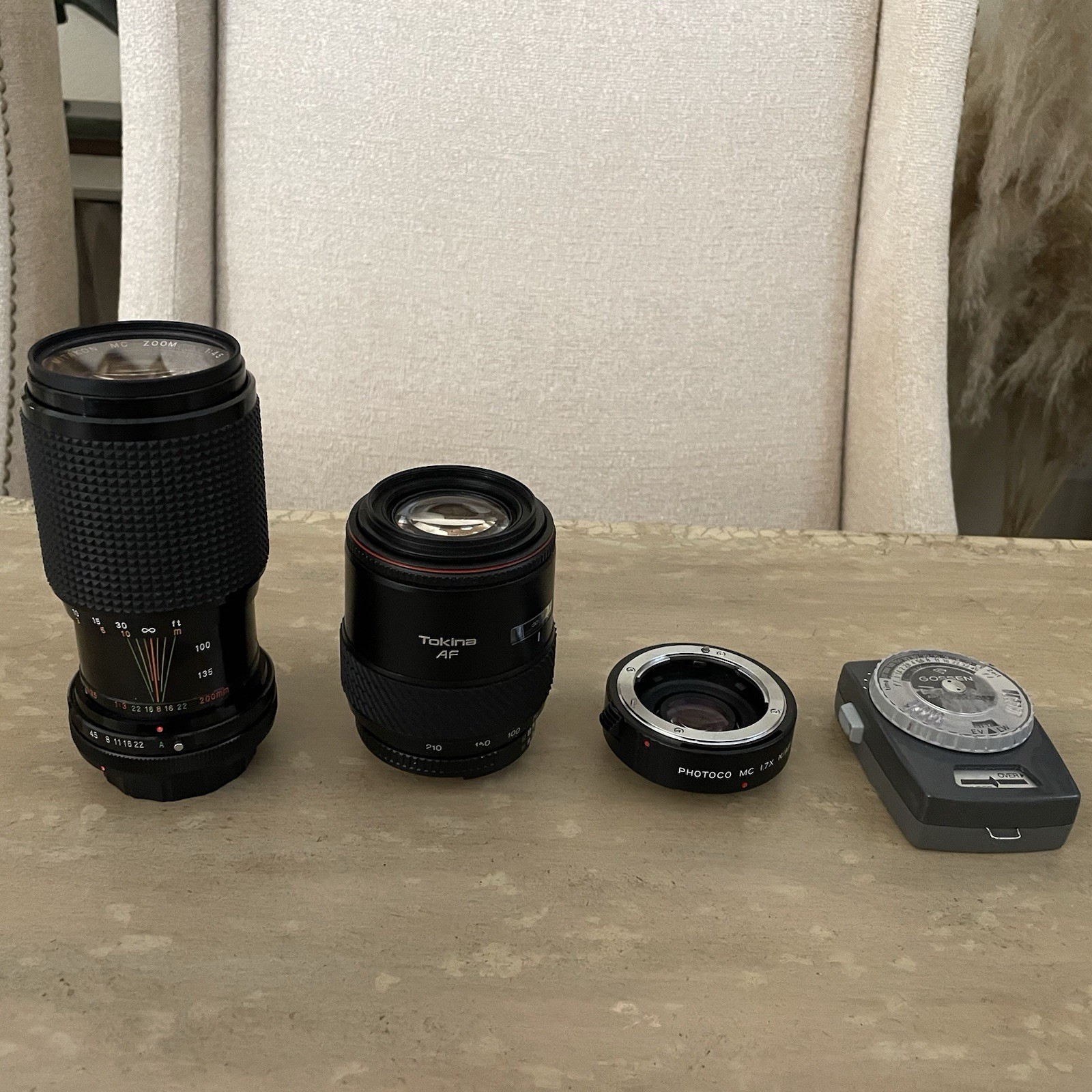 Lot Of Camera Lens Equipment Mitakon Tokina Photoco Gossen Used