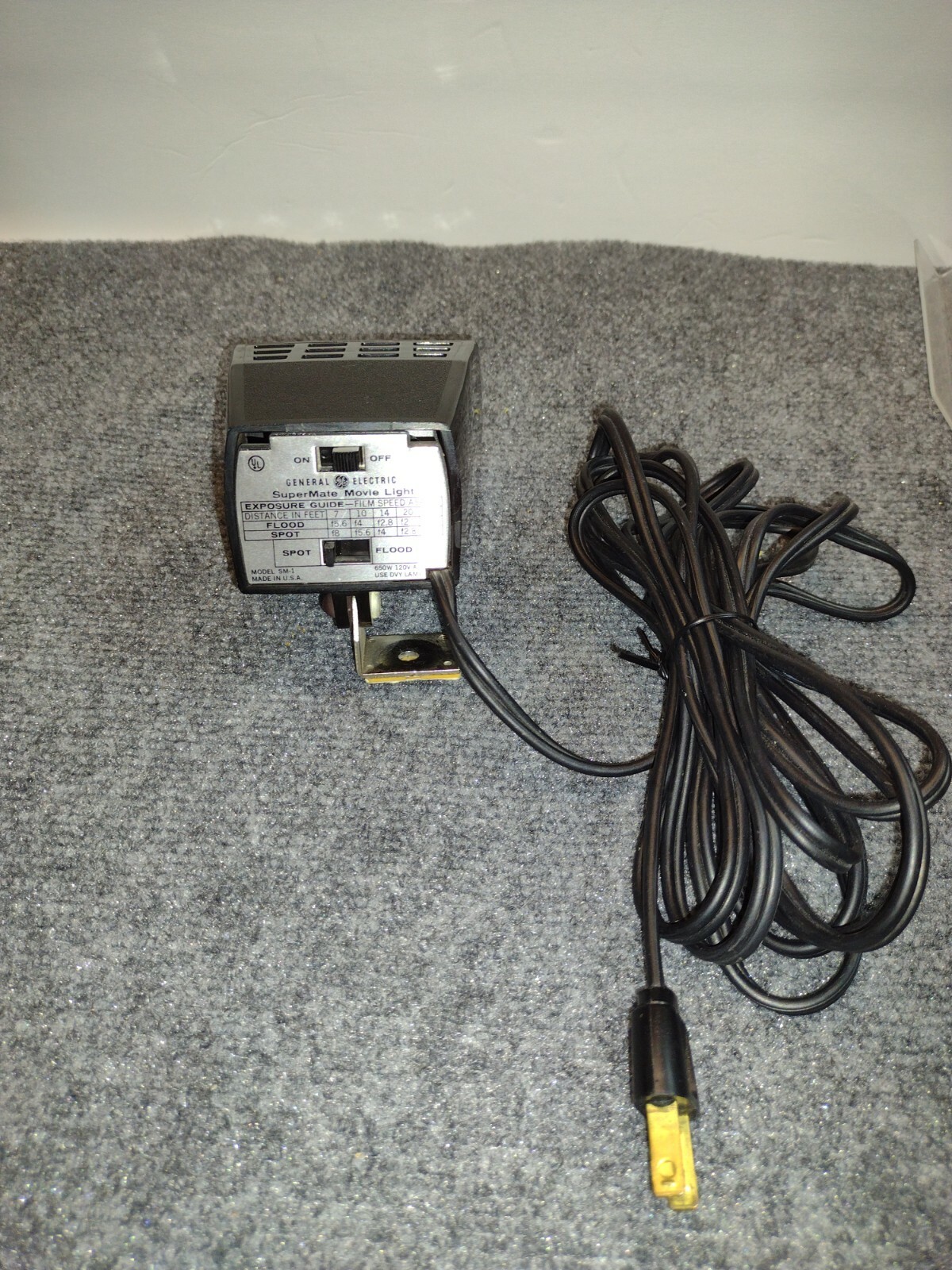GENERAL ELECTRIC SUPERMATE MOVIE LIGHT MODEL SM-1 – TESTED