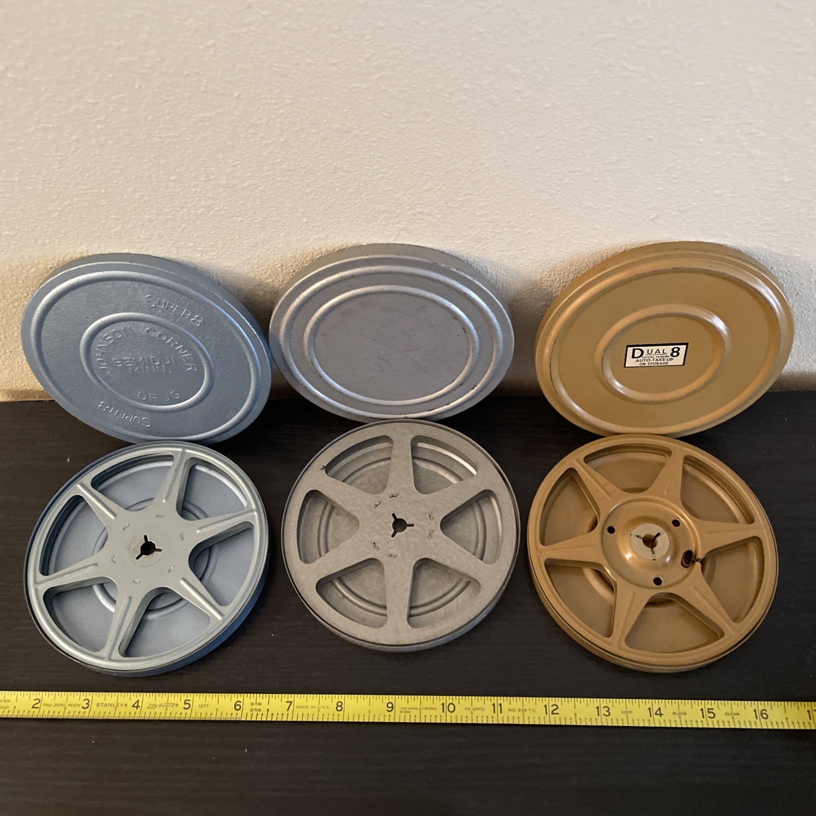 Lot Of 3 Super 8mm Reels & Cases 1 From Johnson Corner Drug Bemidji Minn. 5 1/8”