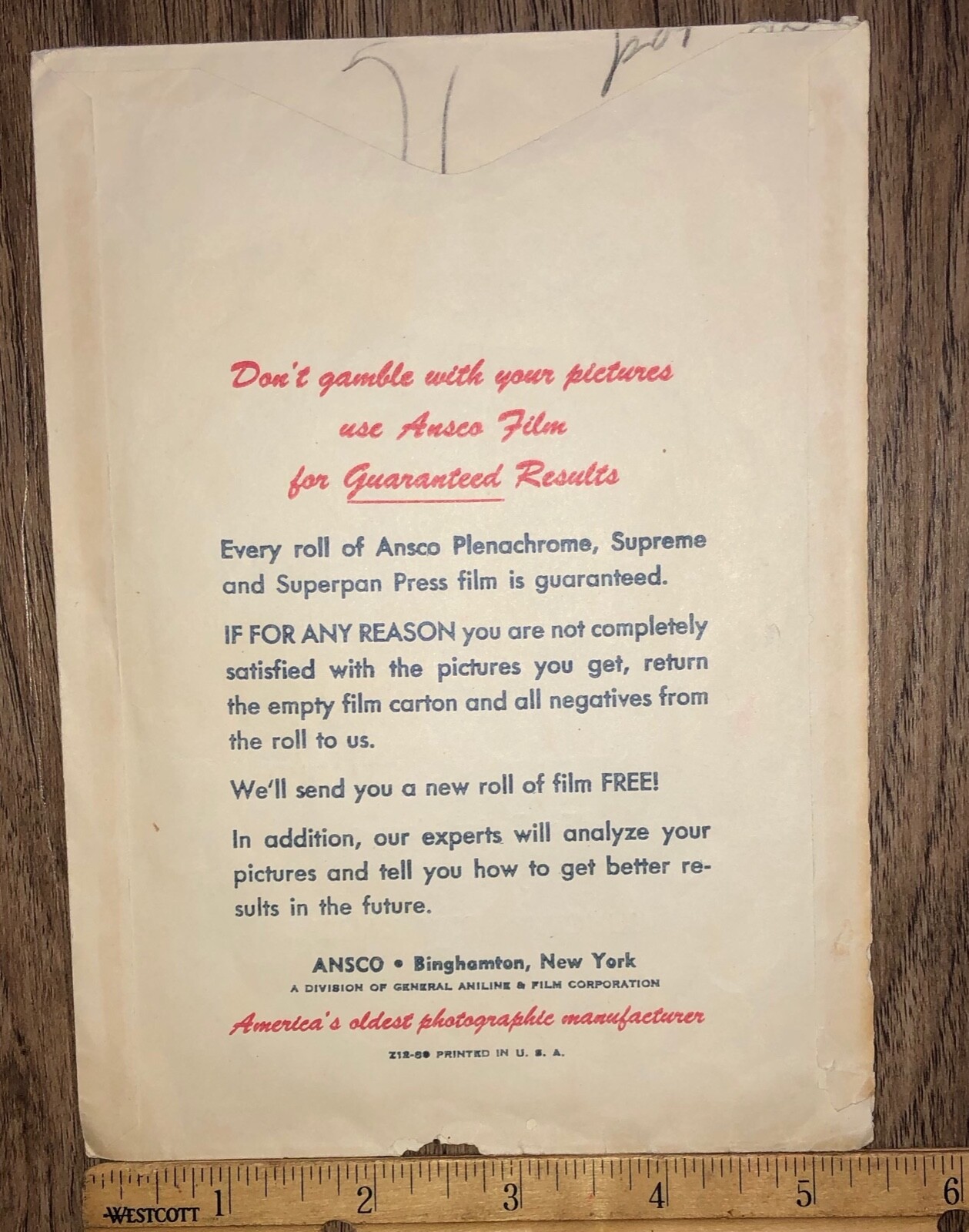 Vintage Ansco Film Envelope (4)