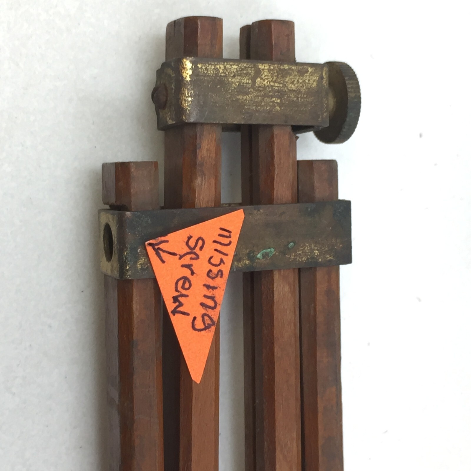 Antique 3-Part Camera Tripod Legs, Wood, Folding, Some Damage