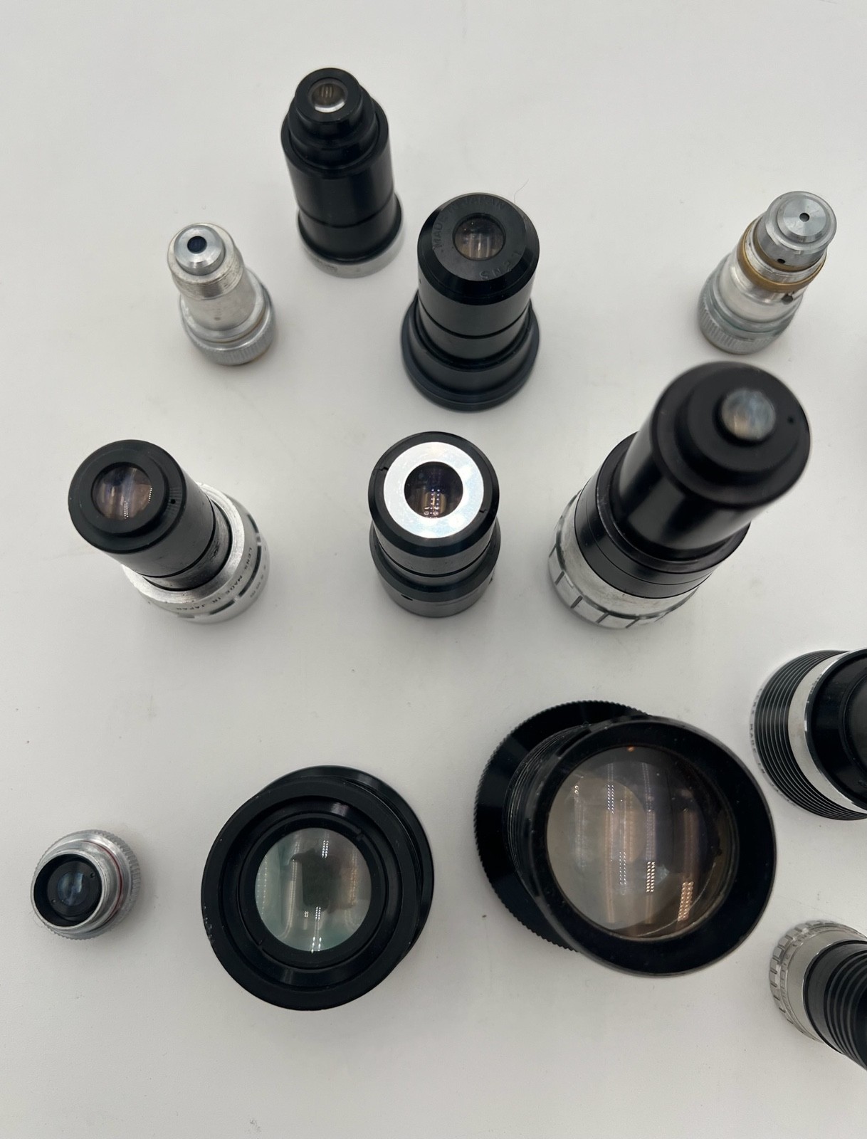 – LOT OF ASSORTED LENSES-PROJECTOR/CAMERA LENSES FOR PARTS/AS-IS