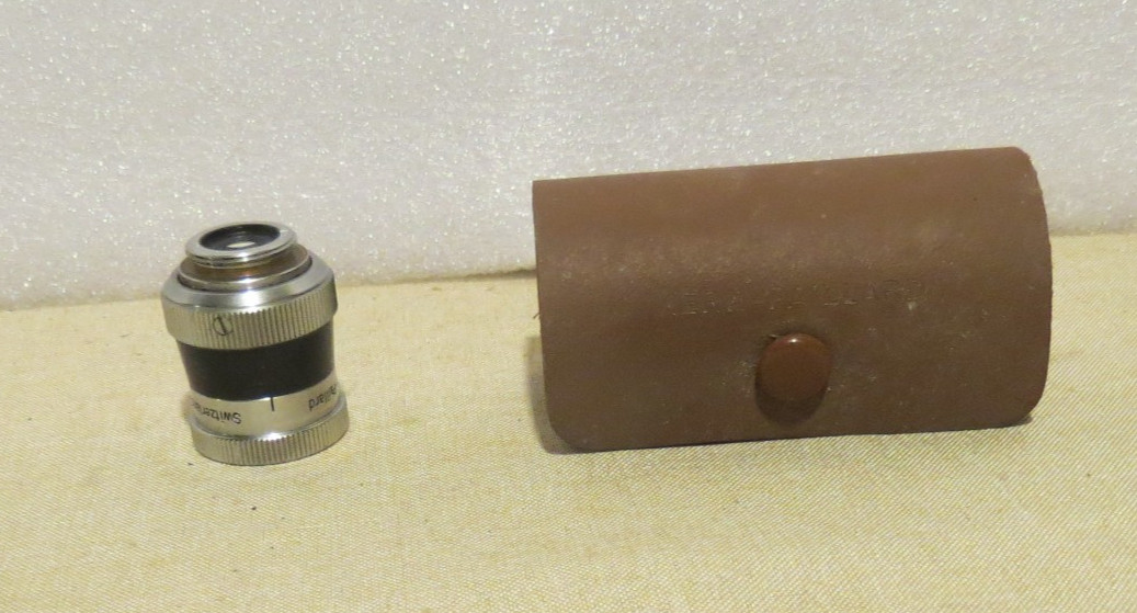 Kern paillard Yvar 1:2.5 f=12.5mm bolex film camera lens leather case No. 370755