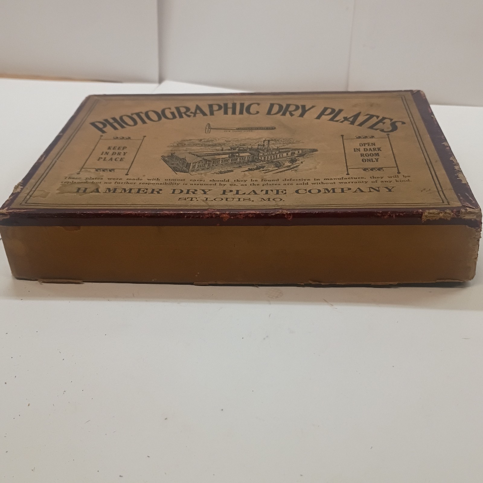 Antique Photo Dry Plates & Box By Hammer Dry Plate Company