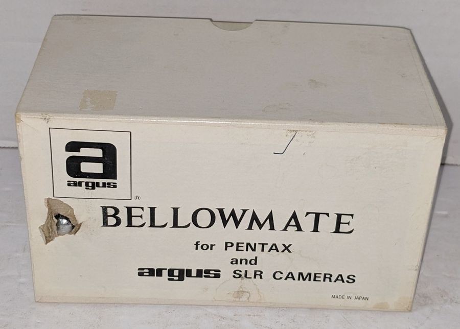 RARE! Vintage Argus SLR Pentax Bellowmate Bellows Extension Unit in Original Box