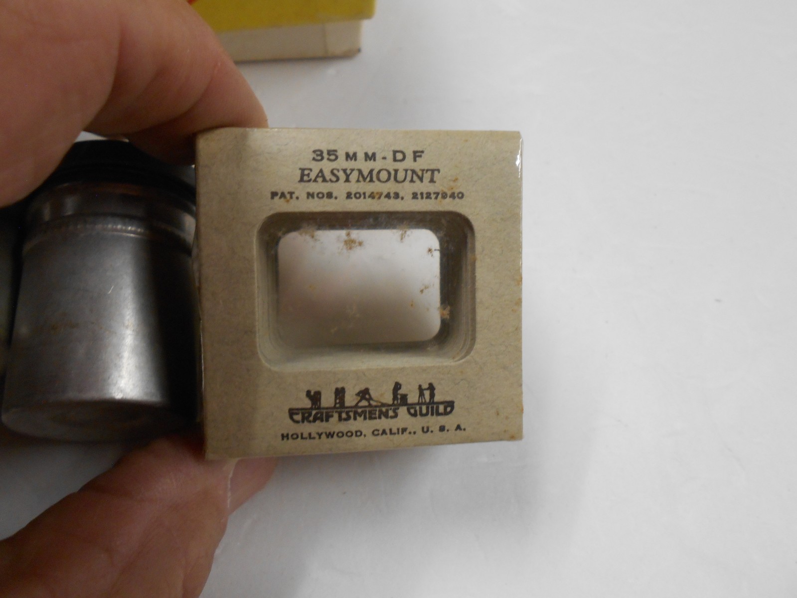 Vintage 2″x2″ EASYMOUNTS for Film Slides and 3 Film Cans