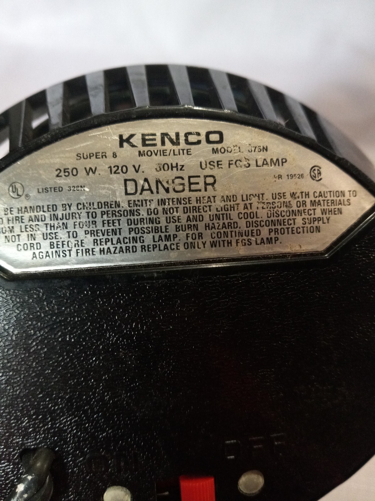 Kenco Movie Light super 8 250 w 120v 30 hz black