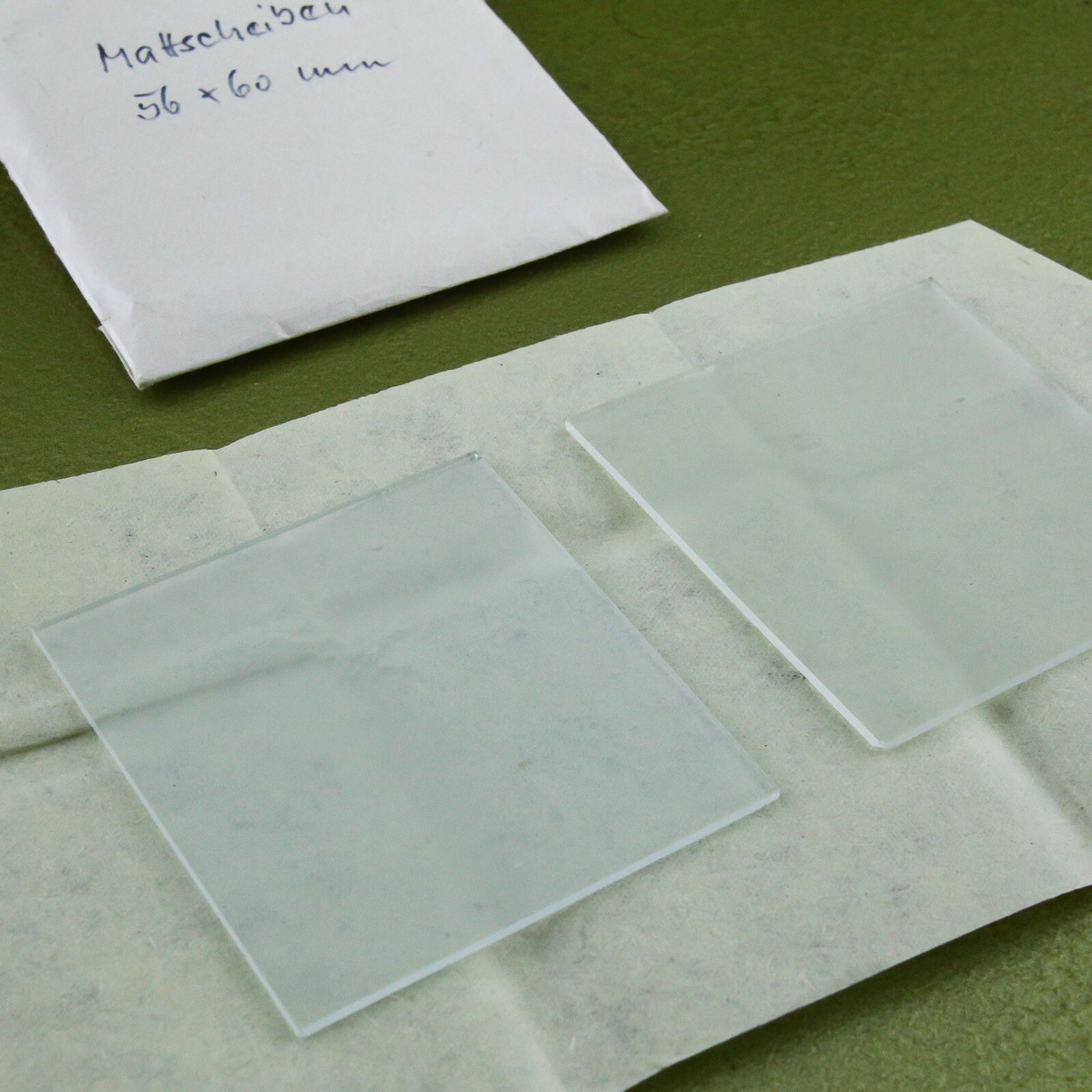 2x MINT 56 mm x 60 mm screen ground glass focussing Mattscheibe ☆☆☆☆☆