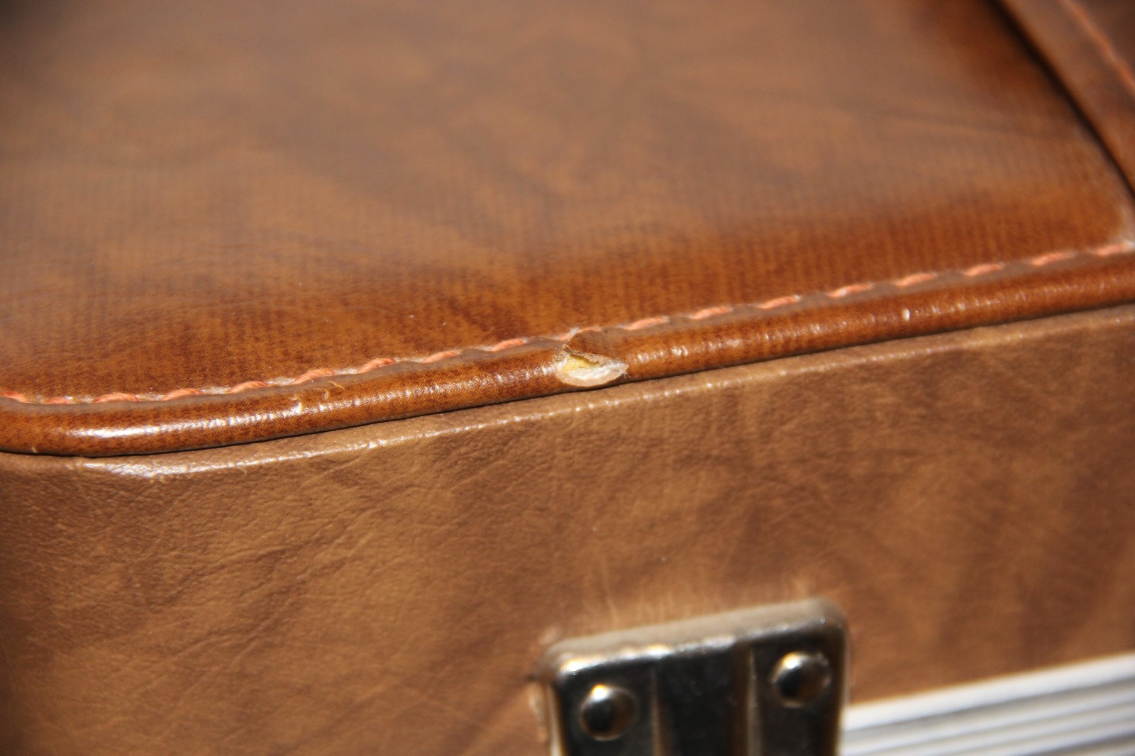 Vintage Hard Brown Camera Case With Shoulder Strap