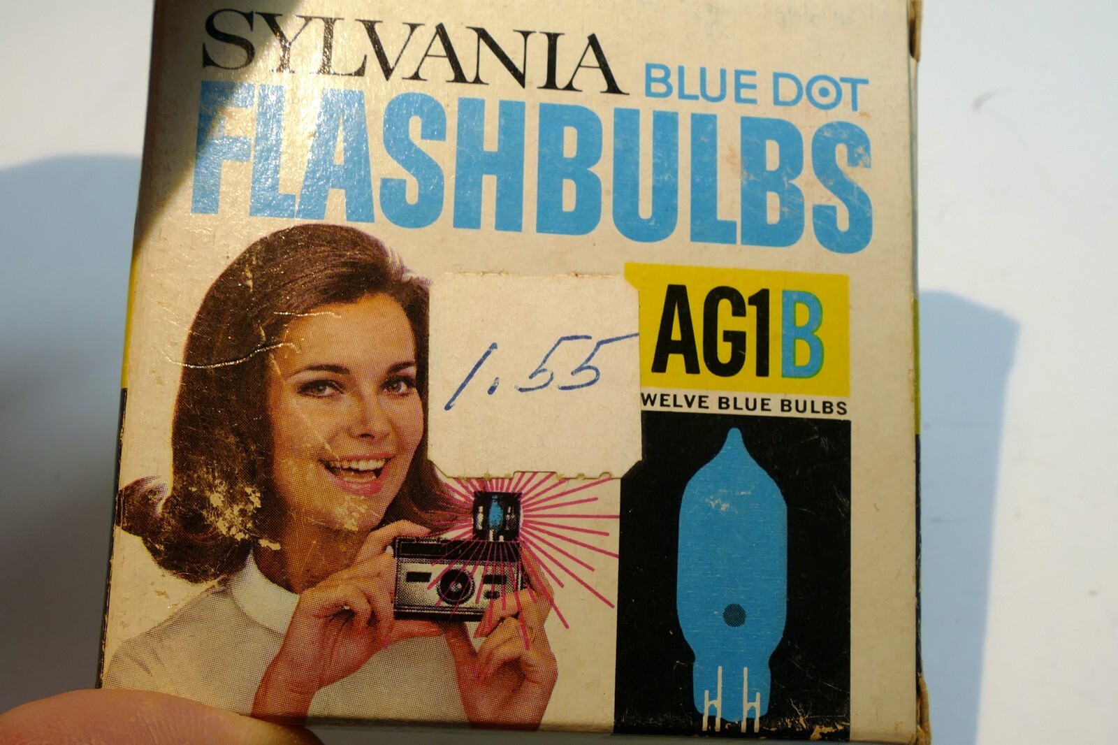 Sylvania Blue Dot AG-1B Flashbulbs Original Box – 8 Bulbs