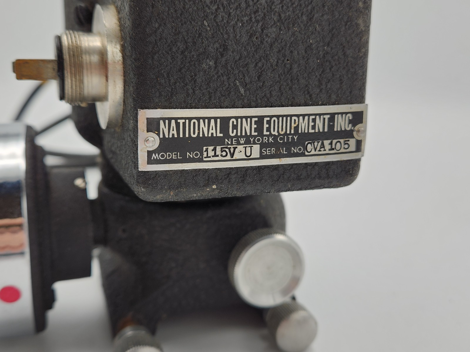 AS-IS Vintage National Cine Equipment Inc NYC 115V-U Movie Camera Motor
