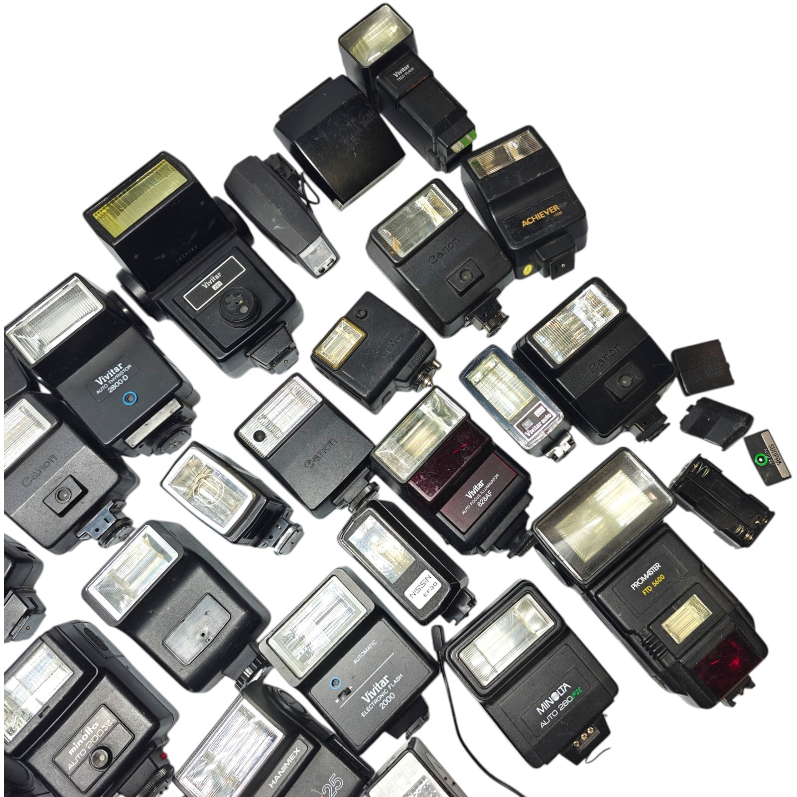 BULK LOT – 37 UNITS – Vintage Camera Flash Lot – Untested