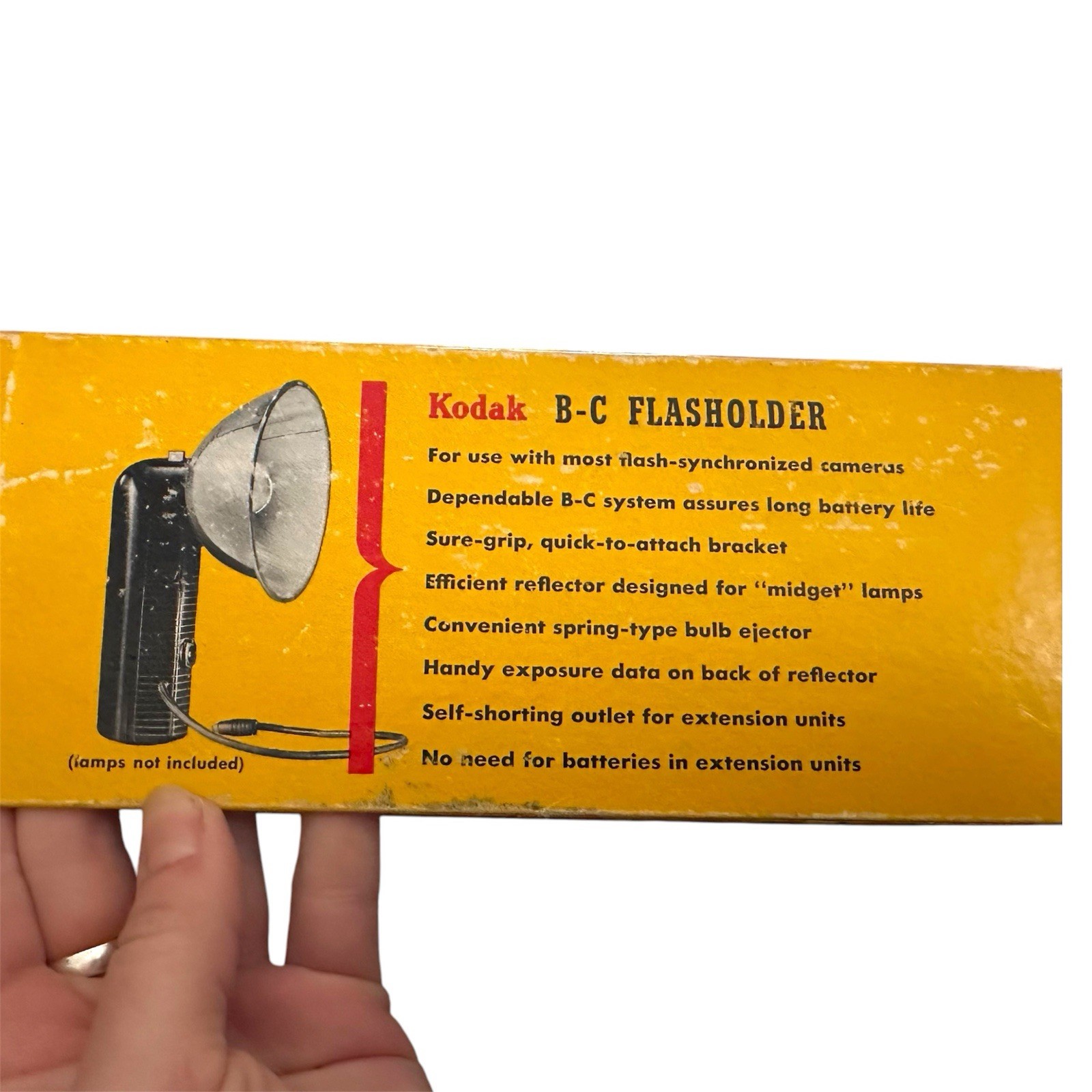 VTG Kodak BC Flasholder LUMACLAD REFLECTOR CLIP-ON FLASHGUARD NO. 93F. With Box