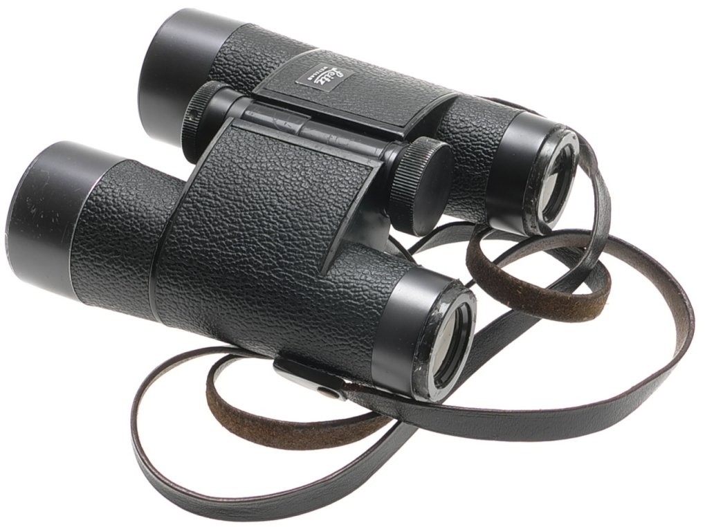 LEICA 7×35 B TRINOVID LEITZ BINOCULARS BLACK CASE STRAPS USED OPTICS 150m/1000