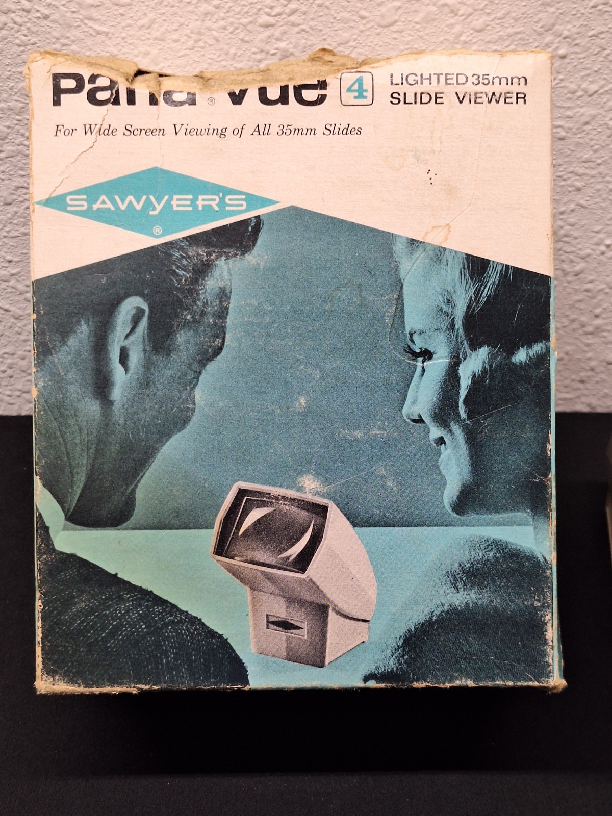 Vtg PANA-VUE 4 LIGHTED 35MM SLIDE VIEWER SAWYERS USA NOT COMPLETE