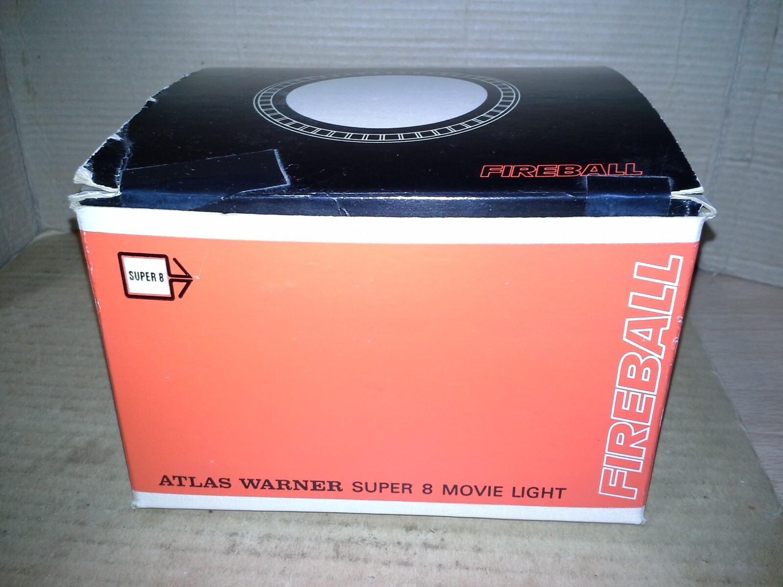VTG Atlas Warner Fireball Super 8 650 Watt Quartz Lamp Movie Light Working, VGC