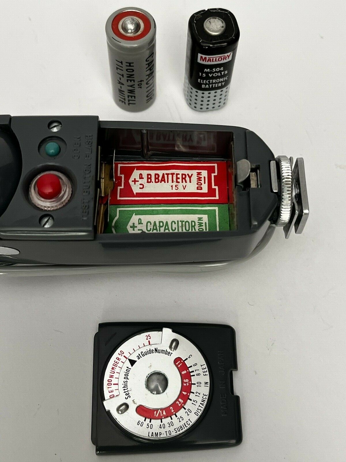 VINTAGE HONEYWELL PENTAX TILT-A-MITE CAMERA FLASH UNIT W/SYNC CORD