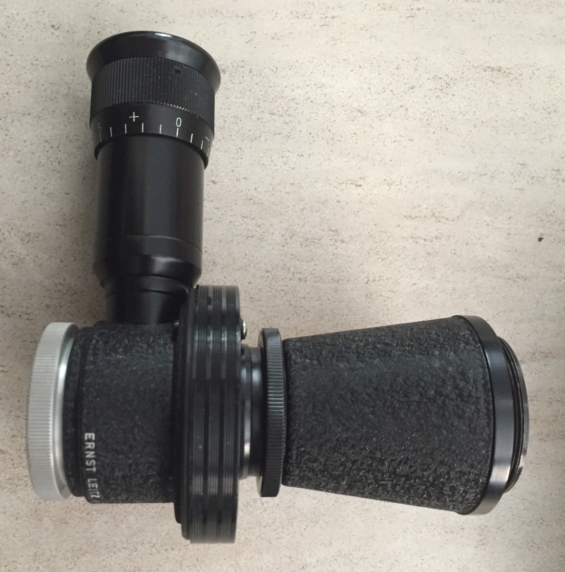 LEITZ MIKAS Screw mount MICROSCOPE adaptor Relay lens 1/3X Micro-Ibsor, CASE