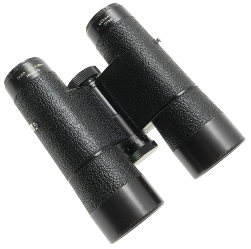 LEICA 7×35 B TRINOVID LEITZ BINOCULARS BLACK CASE STRAPS USED OPTICS 150m/1000