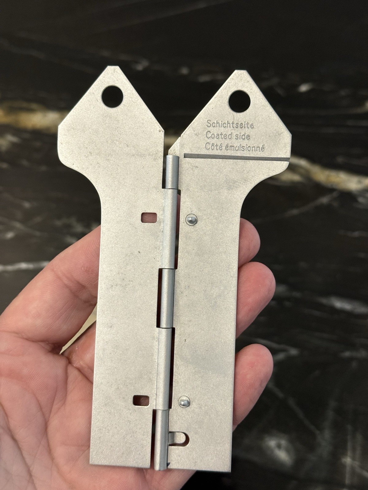 Original Leica Metal Nickel ABLON Leitz Film Leader Trimming Template