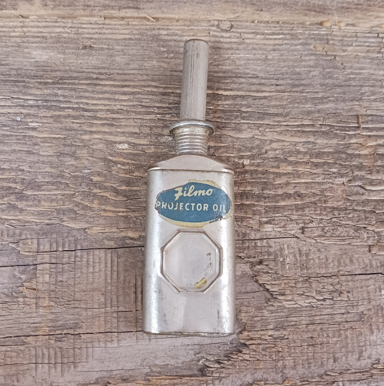 1896 FILMO OIL CAN TIN PROJECTOR NEEDLE OILER BELL & HOWELL CHICAGO IL USA EMPTY