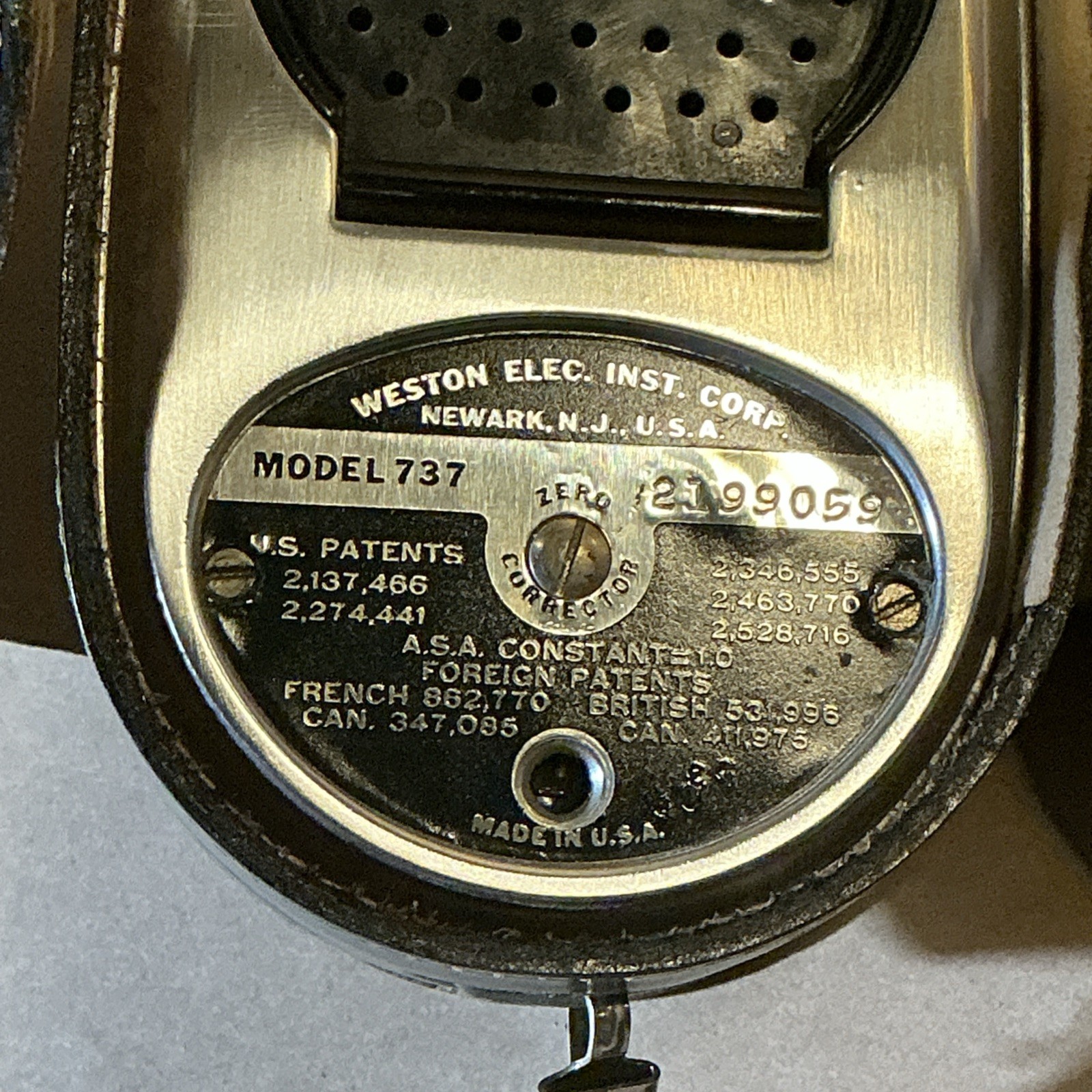Vintage Weston Master III Universal Exposure Meter As Is INV-AT26
