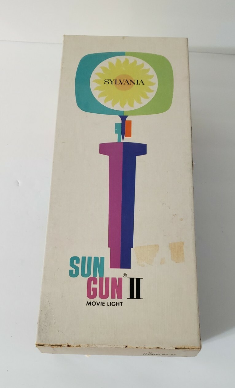 Vintage Sylvania Sun Gun II Movie Light Model SG-55 Original Box Works