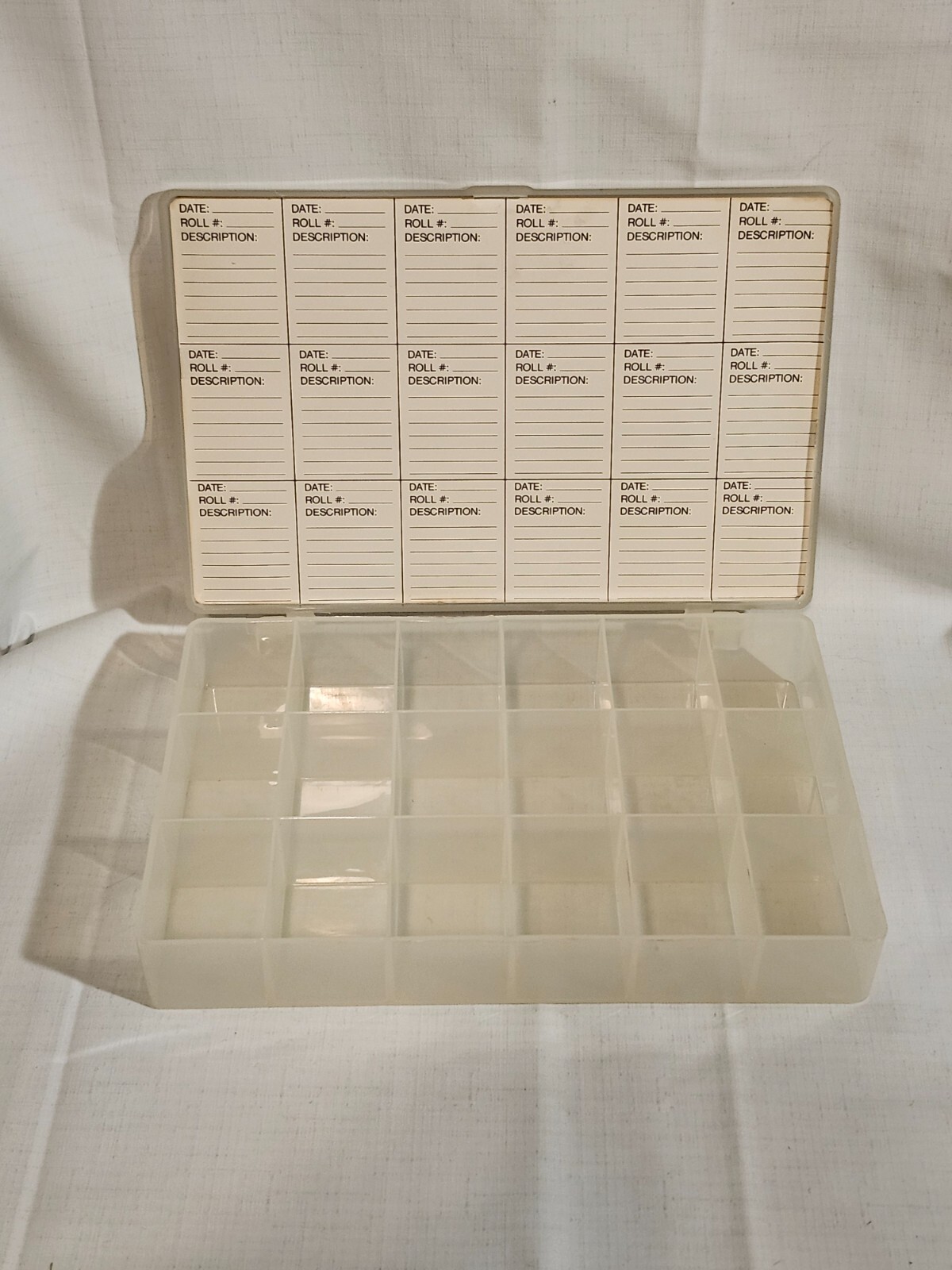 Vintage Seattle FilmWorks Rolled Negative Film 18 Slot Storage Box