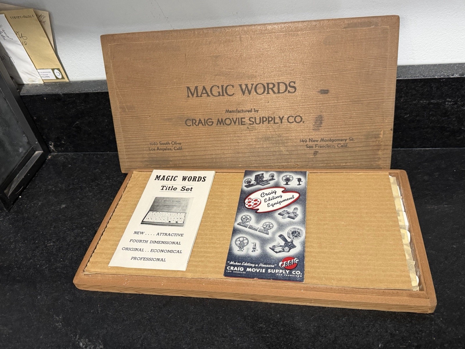 Magic Words Vintage Movie Title Set by Craig Movie Supply Co