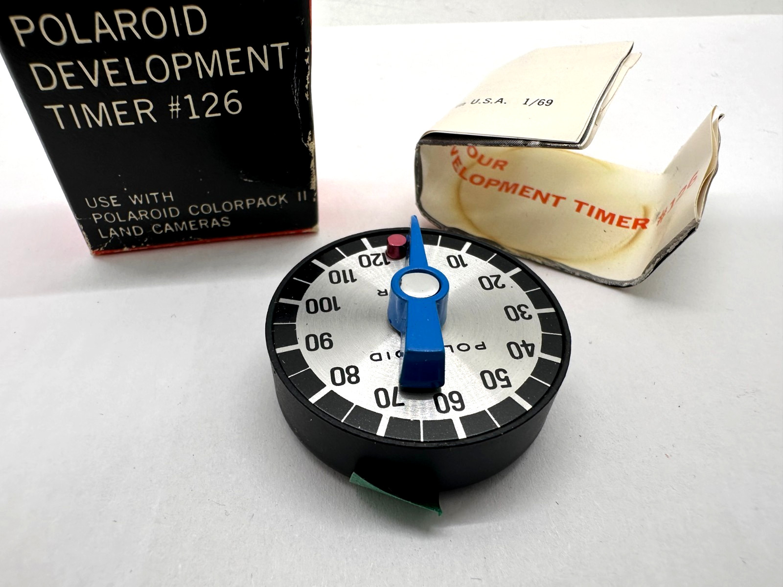 VTG Polaroid Model 126 Development Timer with Original Box & Instructions – NOS