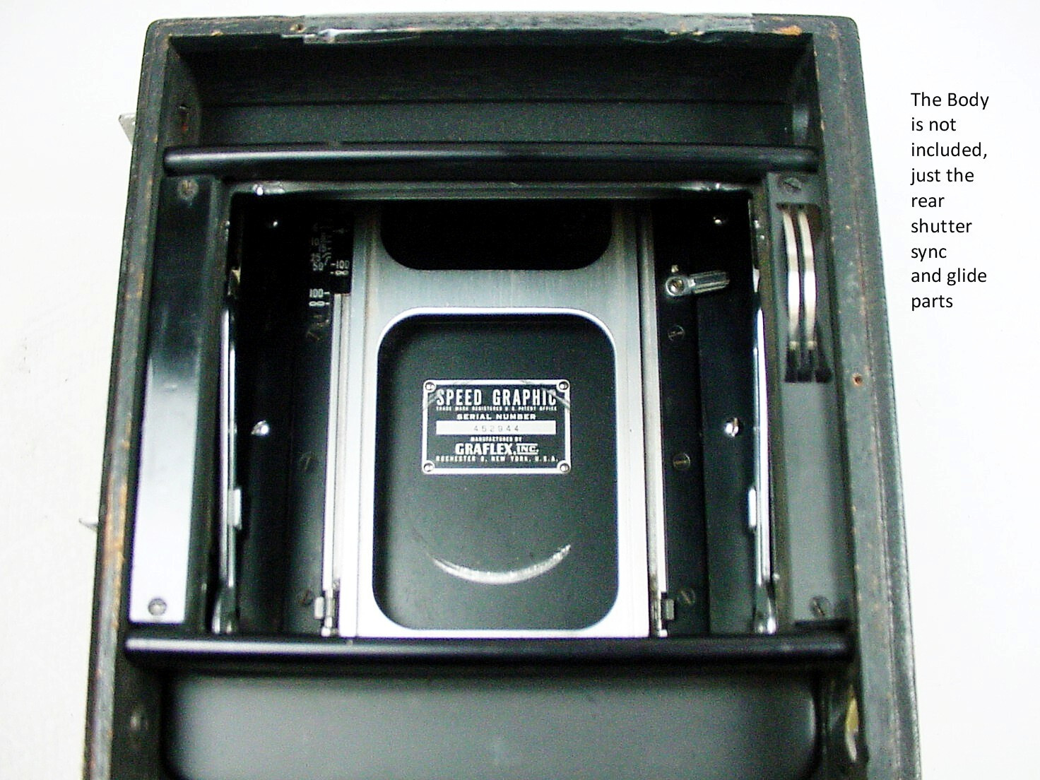 Pacemaker 4×5 Graphic Speed Rear Sync parts & Shutter glide parts | $18 | #29 |