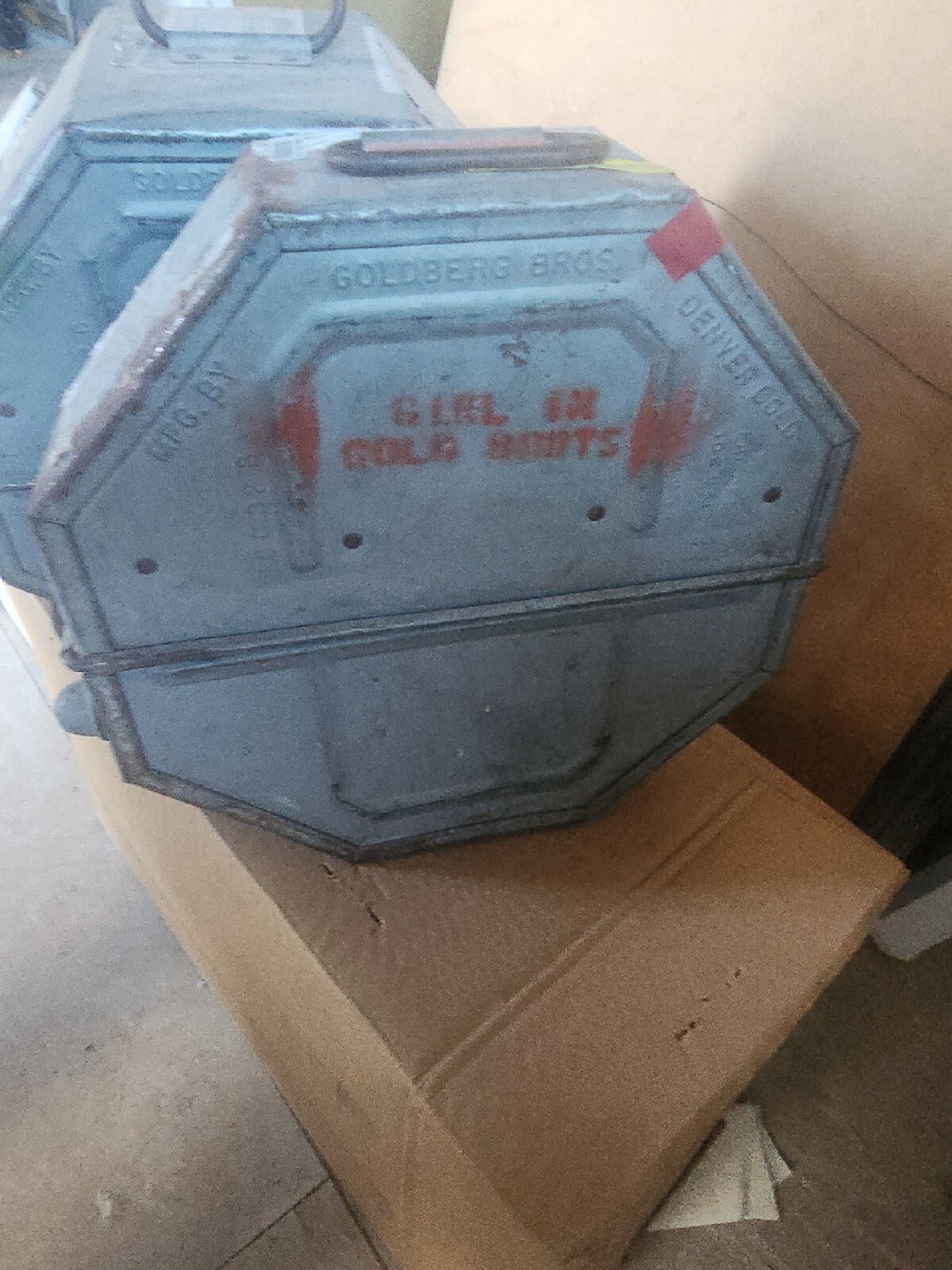 Girl In Gold Boots Movie Complete GOLDBERG BROS. Sheet Metal Film Reel Cases