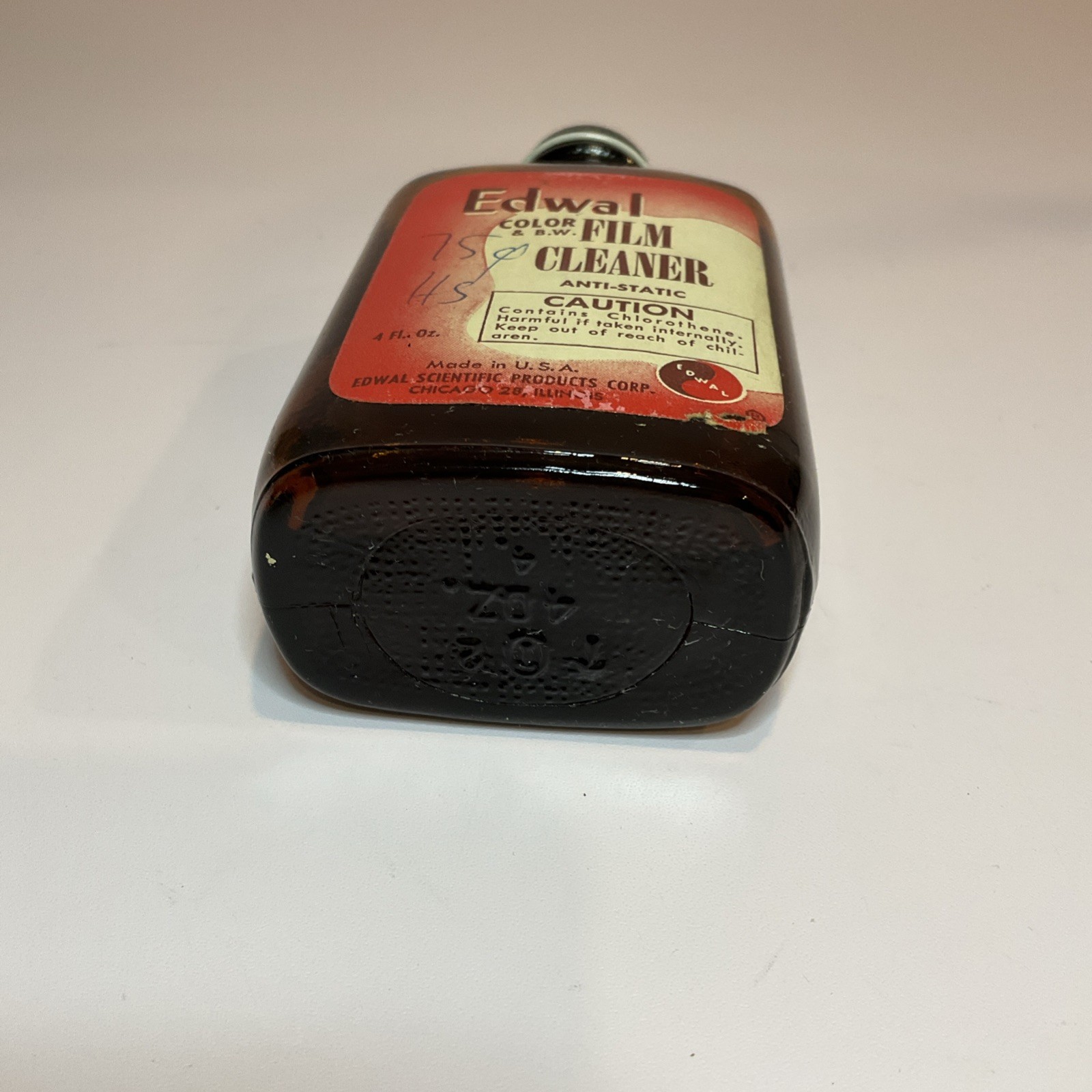 Vintage Edwal Color Film Cleaner 4 OZ. 85% Full!