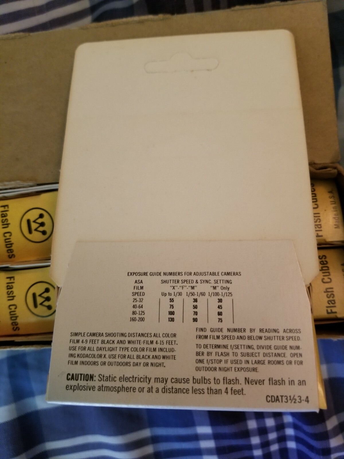 Vintage Flash Bulbs Westinghouse Color Balance Original Box 36 Bulbs 144 flashes