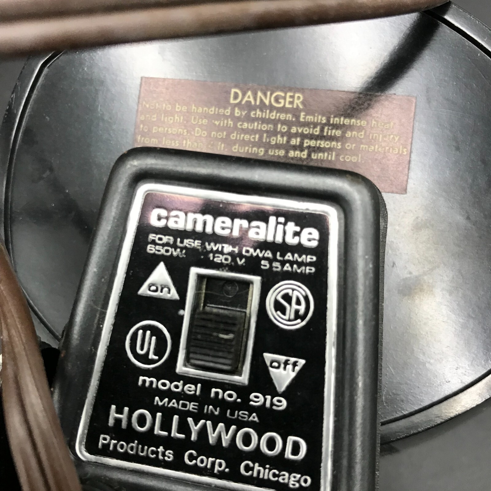 Vintage Topmount Cameralite 91 Acme Lite Movie Camera Light For Super 8 Cameras