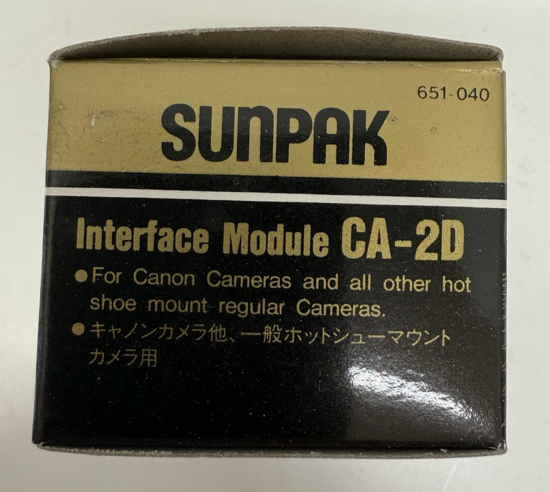 VTG Sunpak PT-2D Interface Module for Canon EOS Camera Hot Shoe New in Box NOS