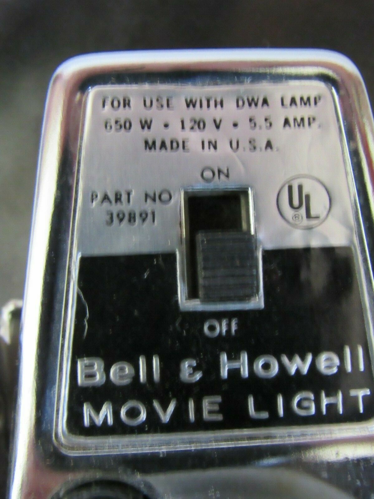Bell and Howell Movie Light 39891 Tested and Works
