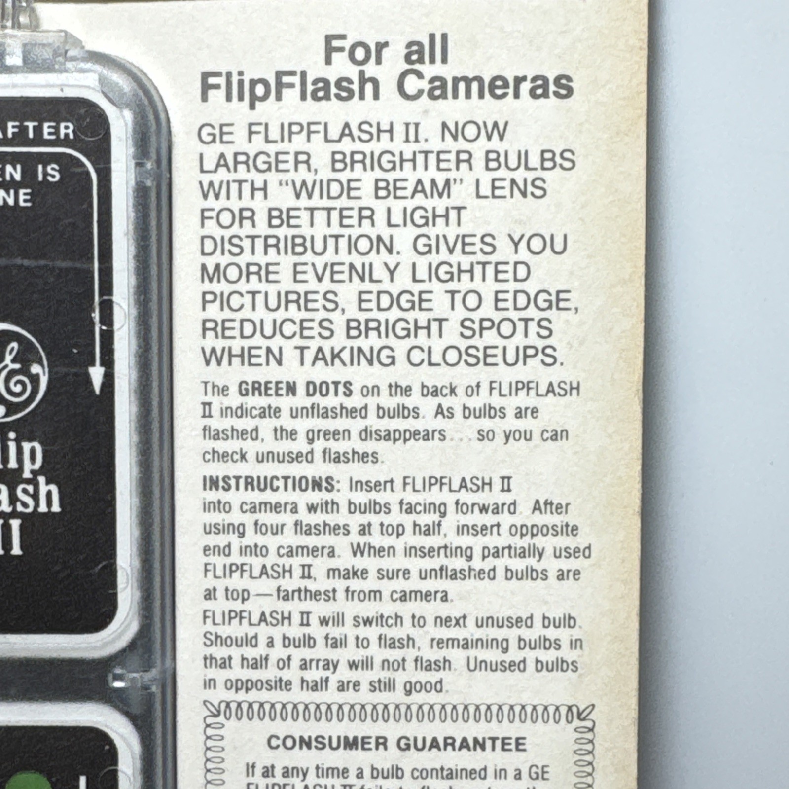 Vintage GE Flip FlSH II 8 Flashes Lot of 4 Free Shipping