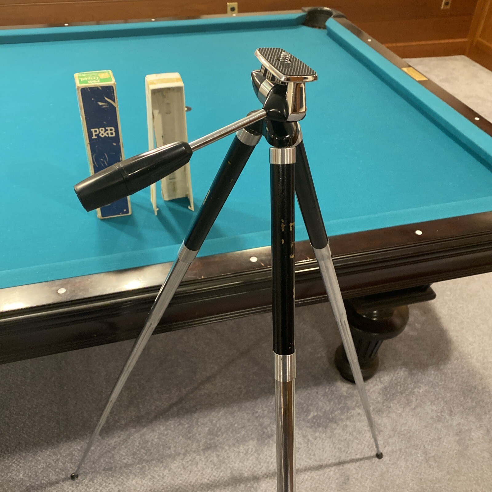 Vintage P&B Ponder & Best Camera Tripod — Model 99 10” – 48″ Adjustable Height