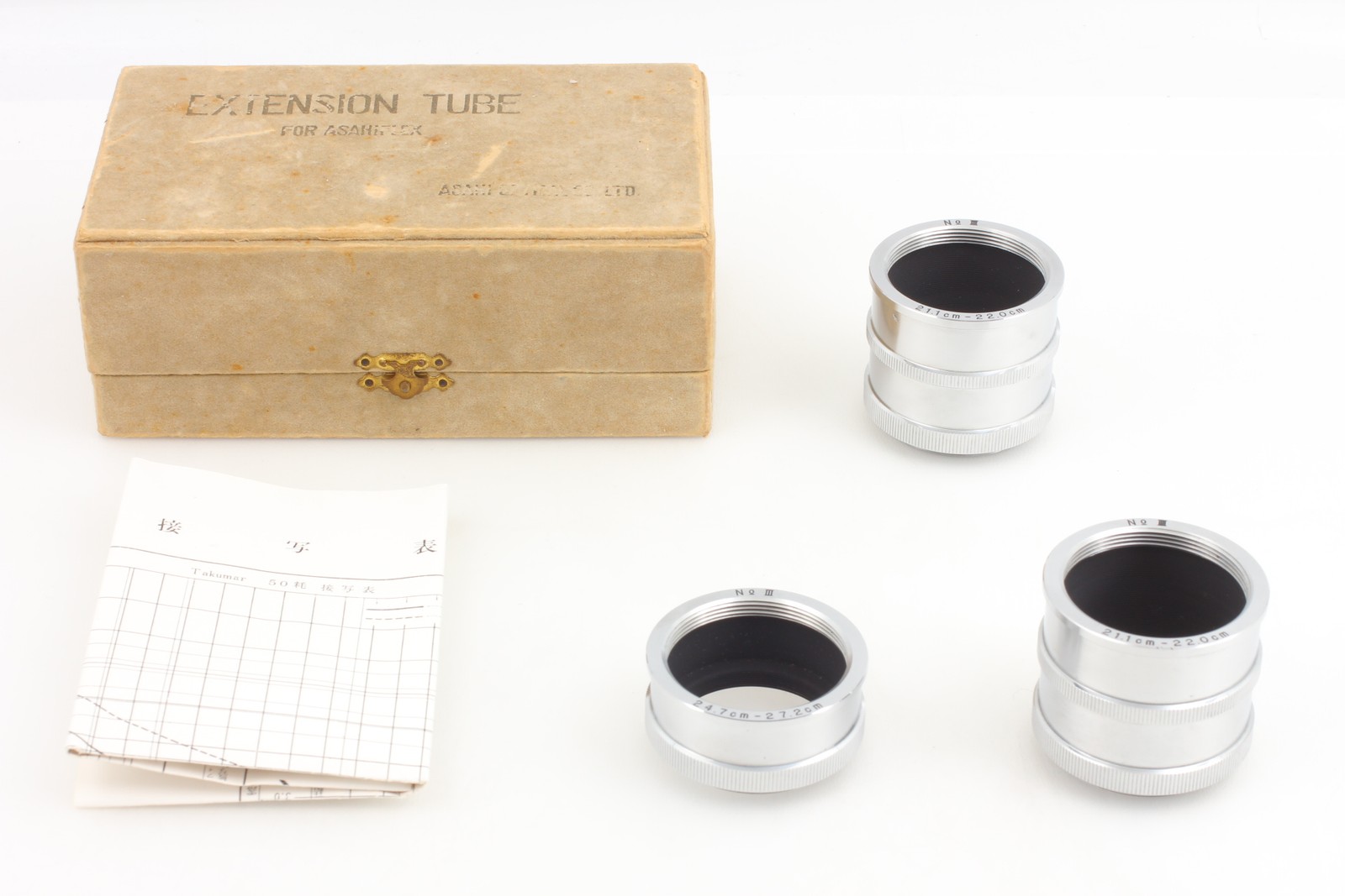 [Near MINT] Asahi Asahiflex Extension Tube Close Up Macro Set W/ Box From JAPAN