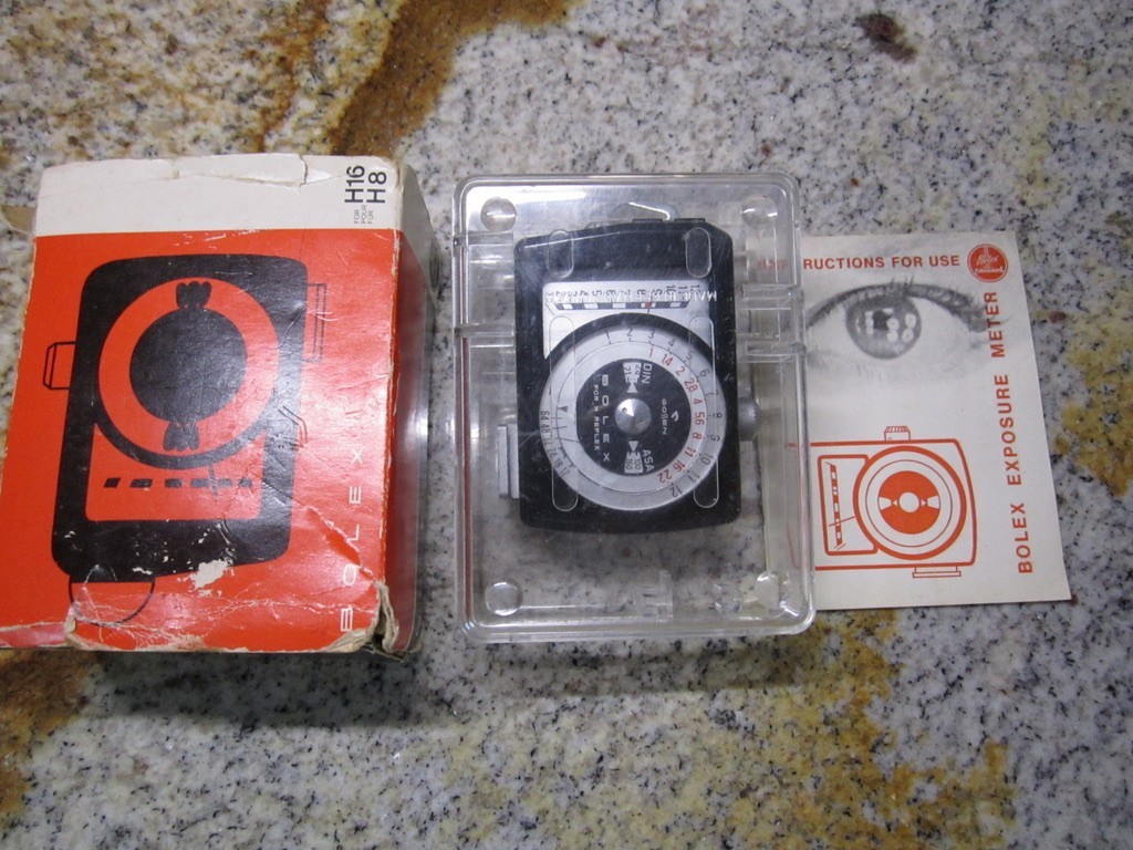 GOSSEN EXPOSURE LIGHT METER With NEW BATTERY for BOLEX 16MM MOVIE CAMERA WORKING