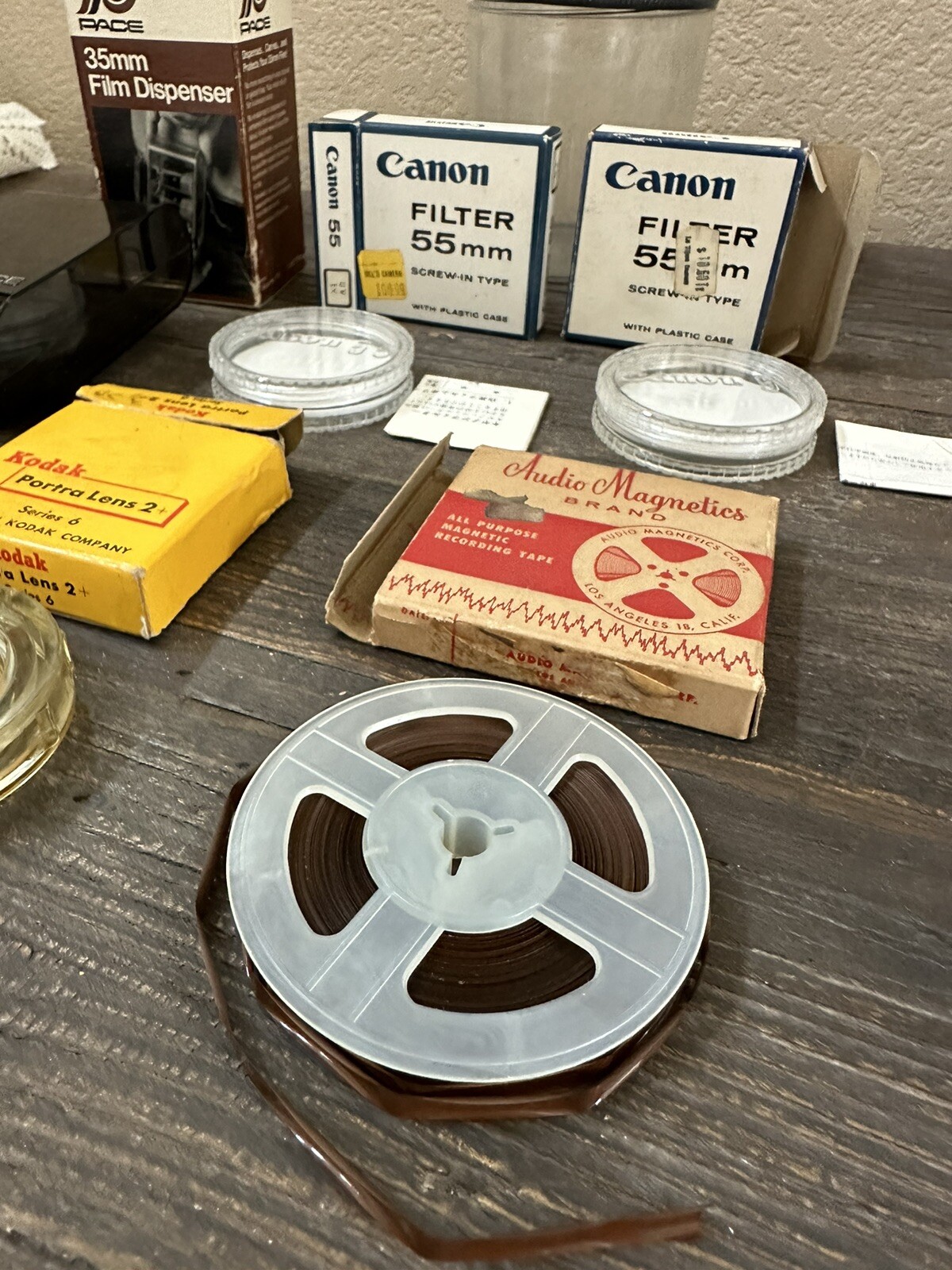 Lot of Vintage Camera & Film Accessories Vivitar Kodak Canon Filters Etc