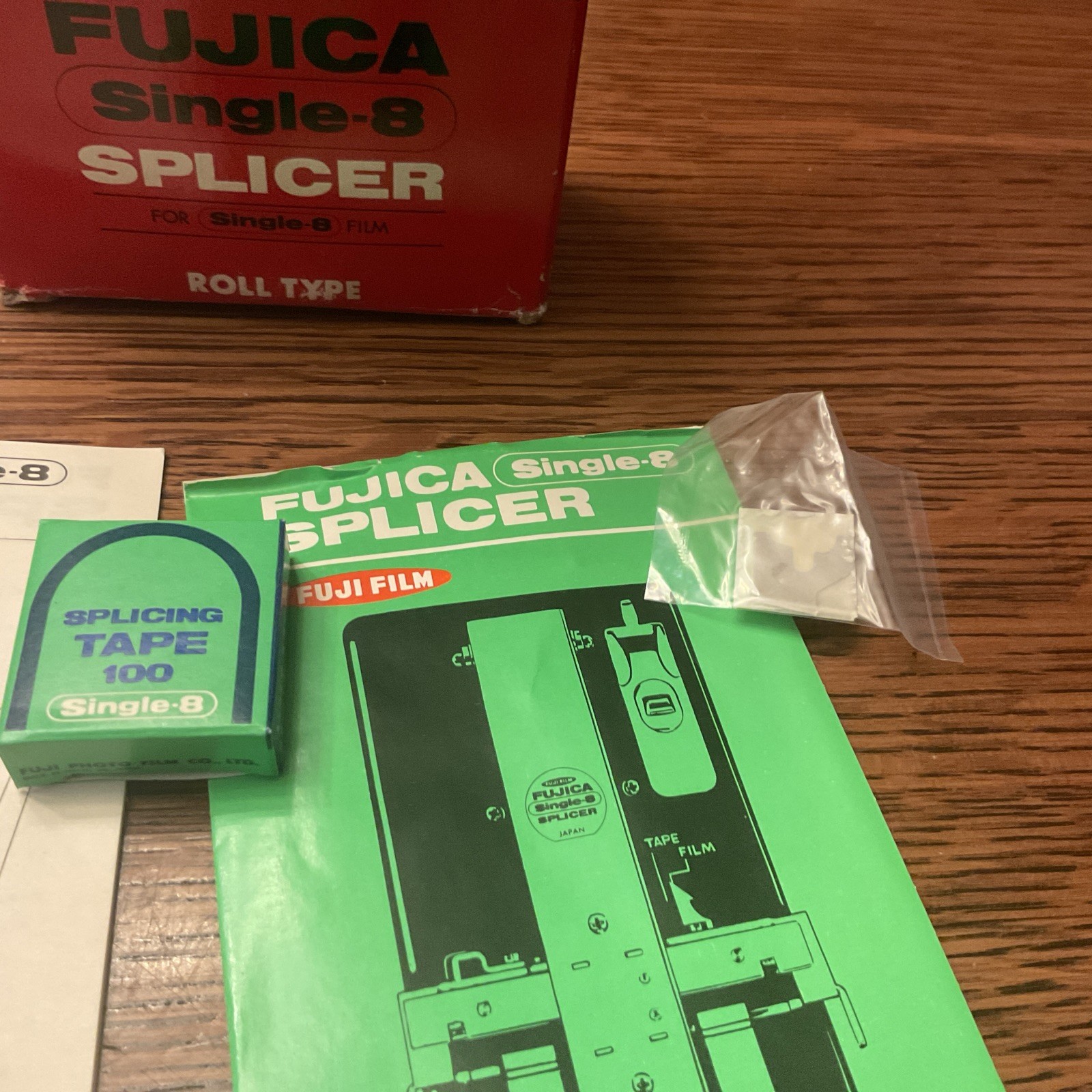 Vintage Fuji Fujica Single-8 Film Splicer Roll Type w/Box Instructions Japan