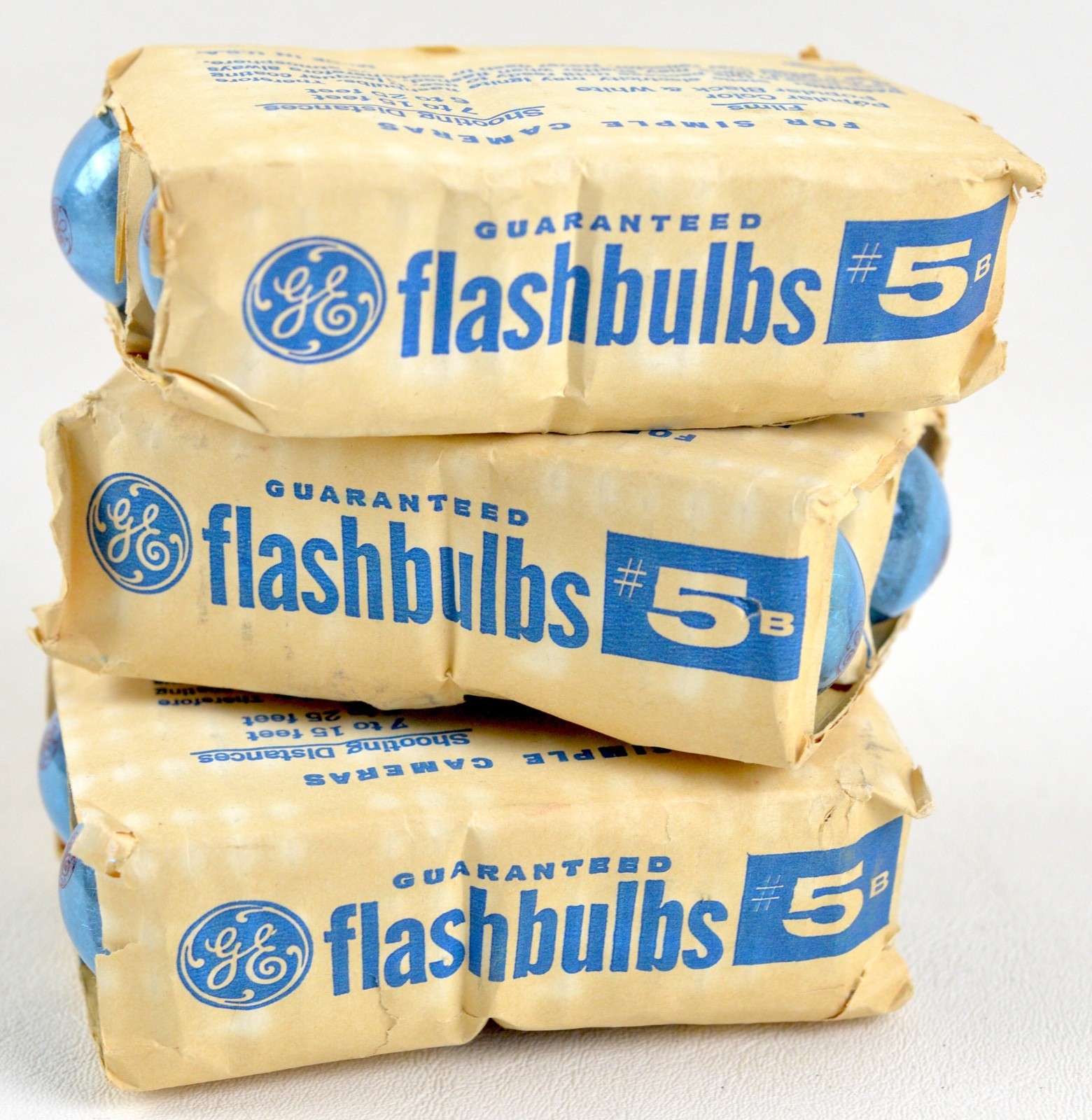 Vtg GE Flashbulbs #5B New Old Stock Lot of 12
