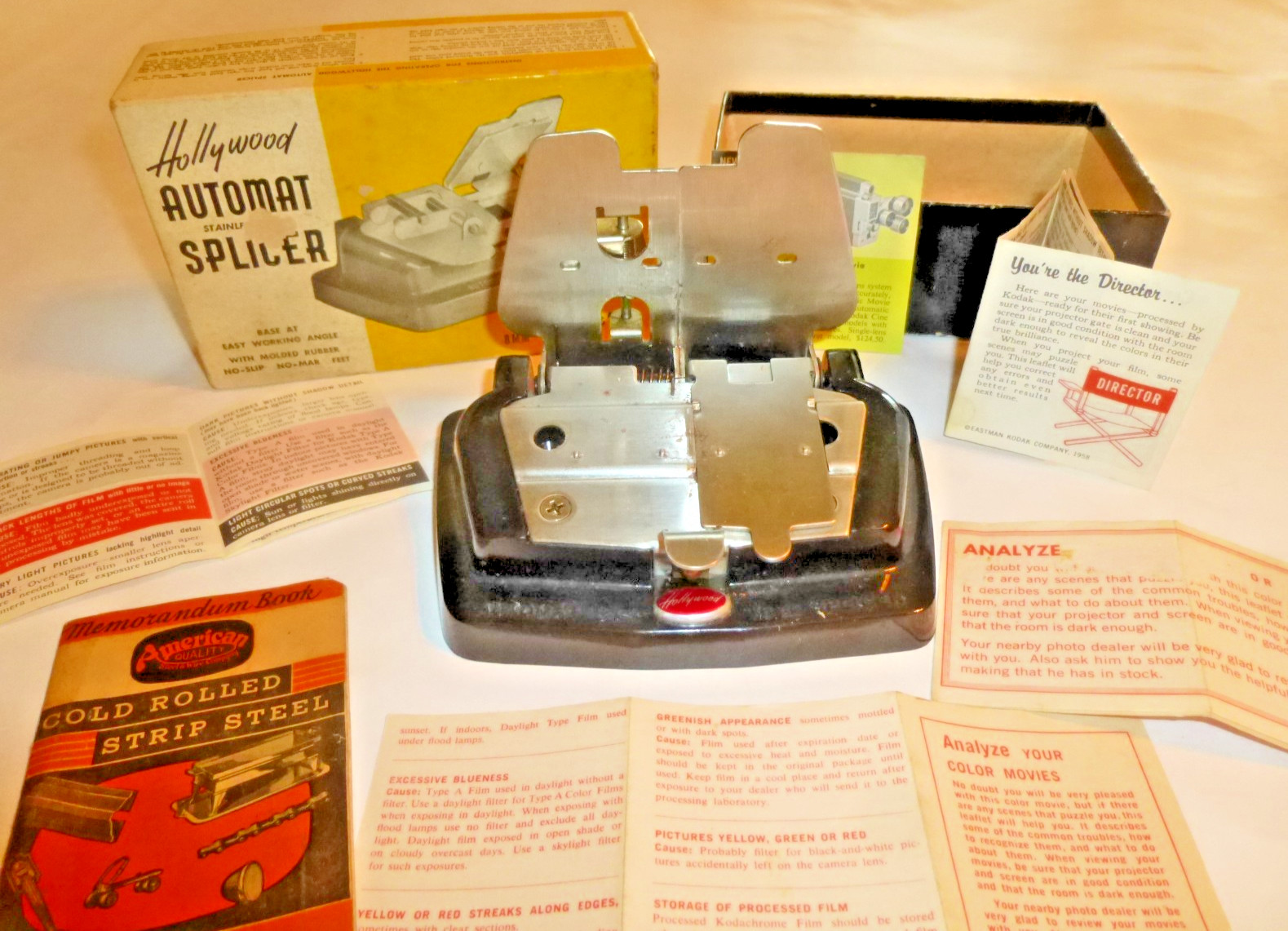 Hollywood Automat 16mm & 8mm movie film splicer.
