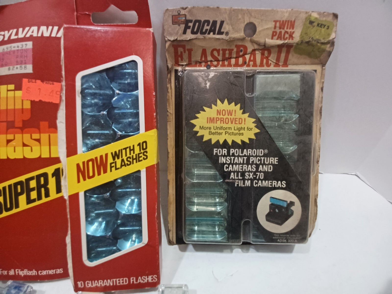 Huge Lot Sylvania Flip Flash Super 10 Blue Flashbulbs Flashbar flash bulbs
