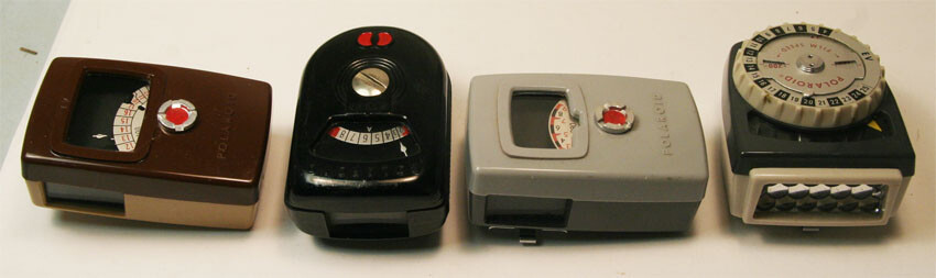 Lot of 4 Polaroid Light Exposure Meter PR-23B, PR-22,625 & PR-23 Work
