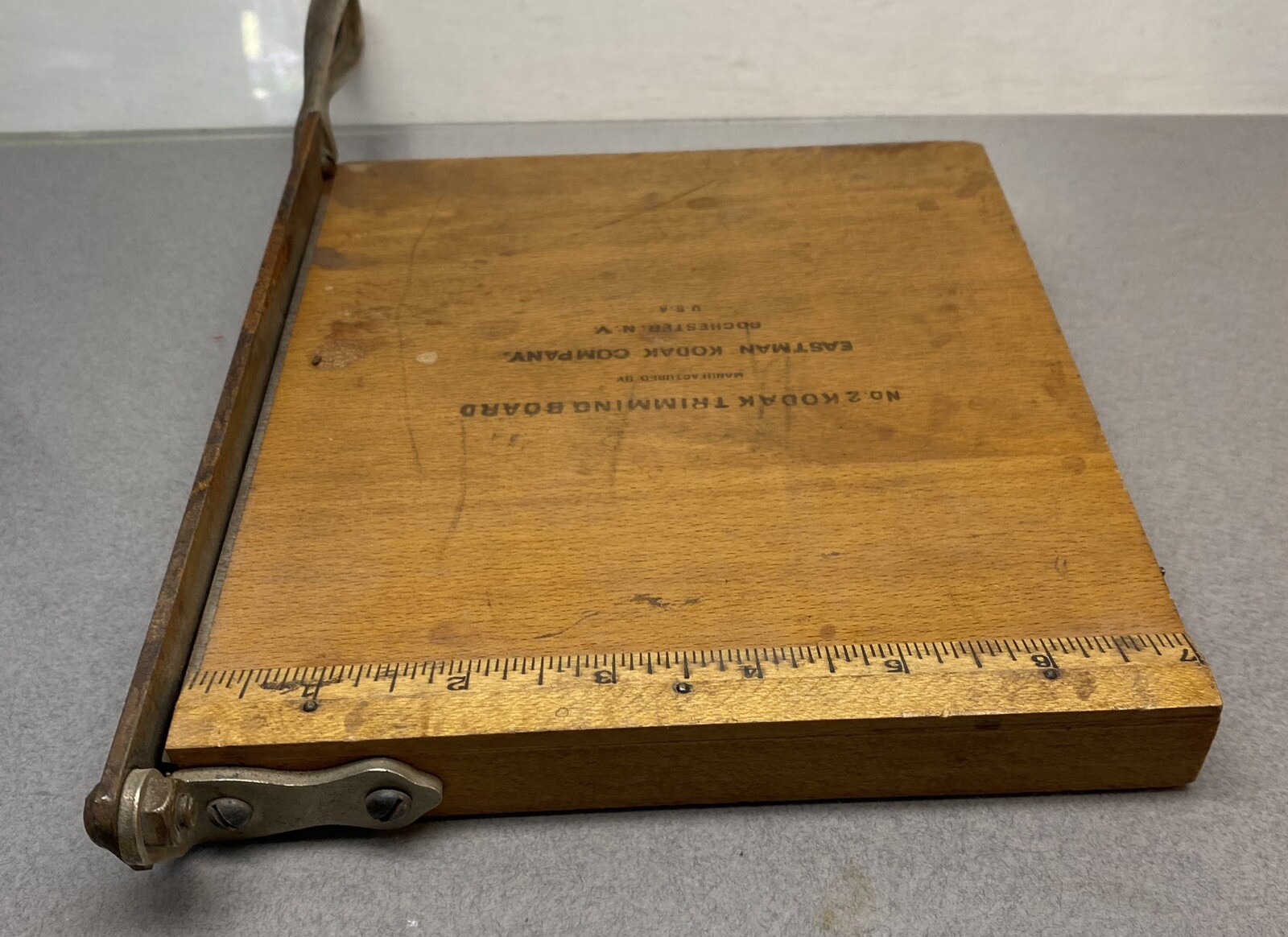 Vintage No. 2 Kodak Trimming Board EASTMAN KODAK Advertising Paper Cutter