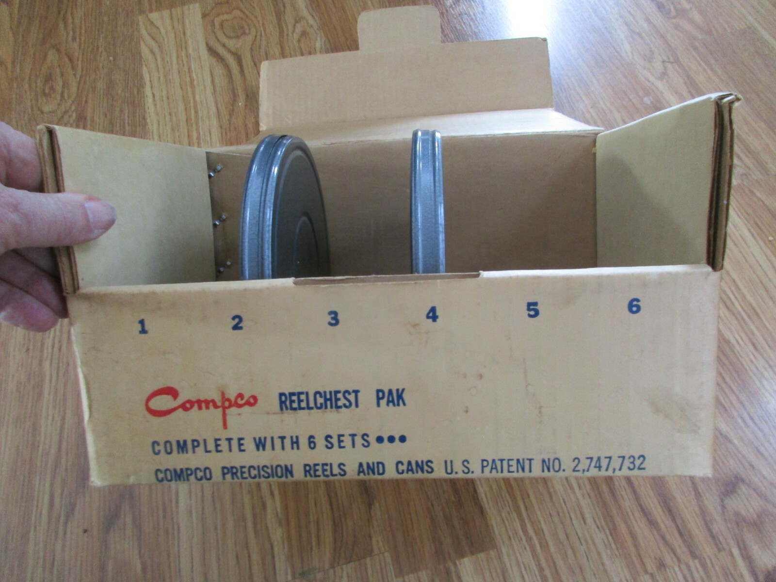 Vintage Compco Film Reel storage chest/box – 8 mm