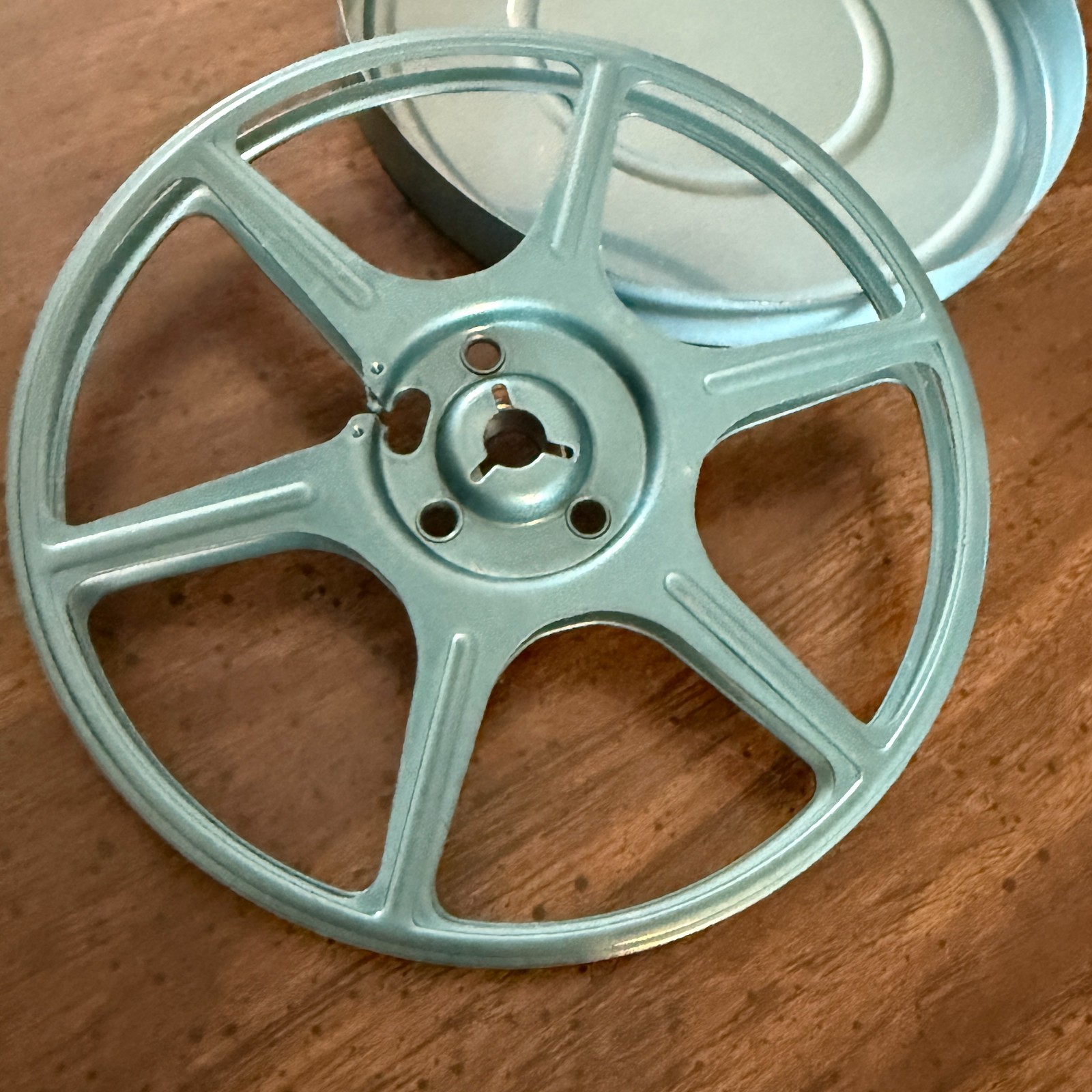 Vtg 8mm Film Blue Reel and Blue Case No Film